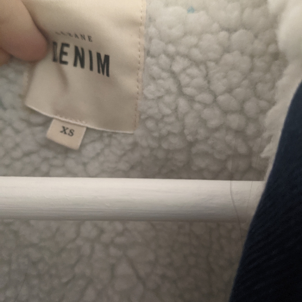Sezane Will jacket in Denim with shearling collar size XS - Picture 6 of 6